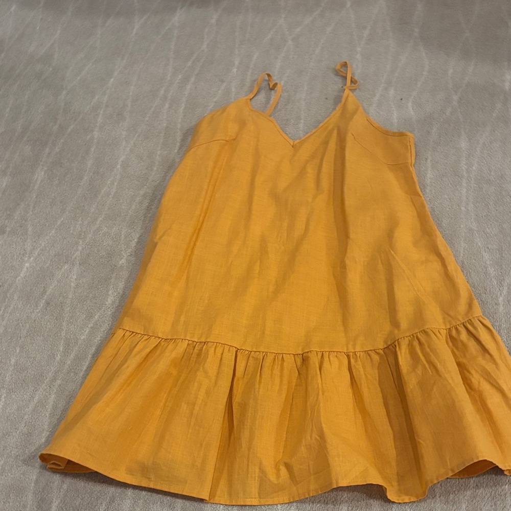 SHEIN Yellow Sleeveless Dress